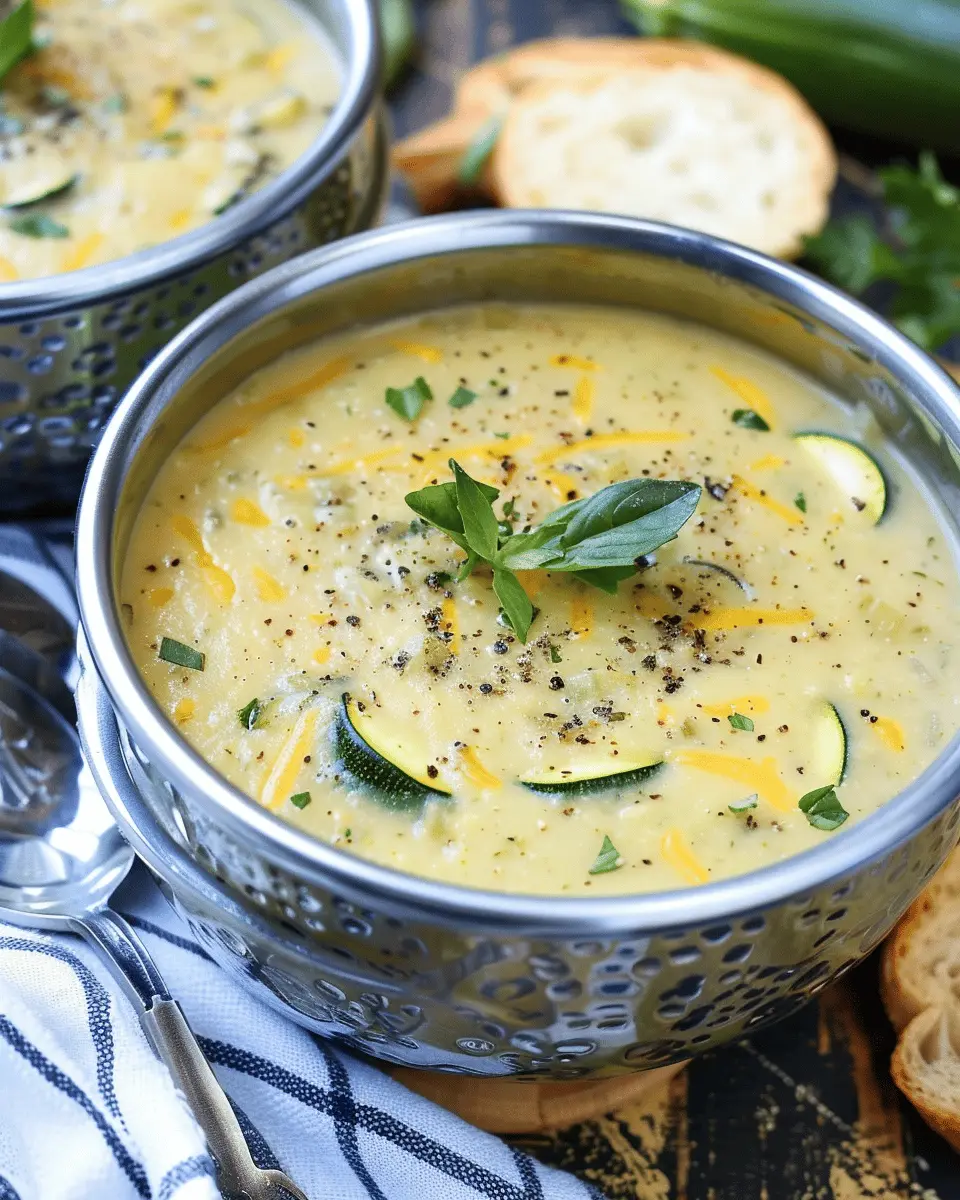 Creamy Zucchini Soup: The Best Comfort Dish for Any Season