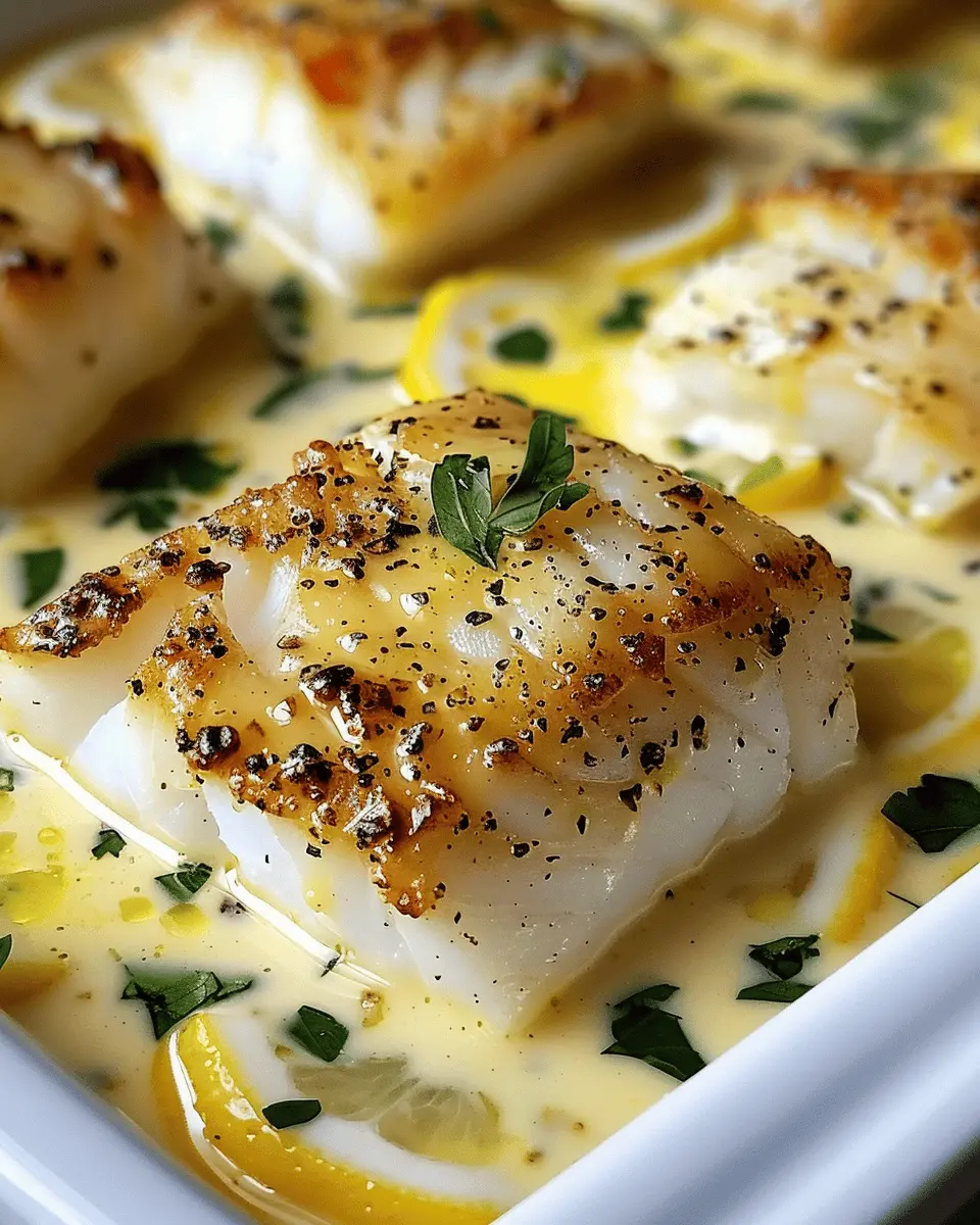 Baked Cod in Coconut Lemon Cream Sauce: A Delightfully Easy Recipe