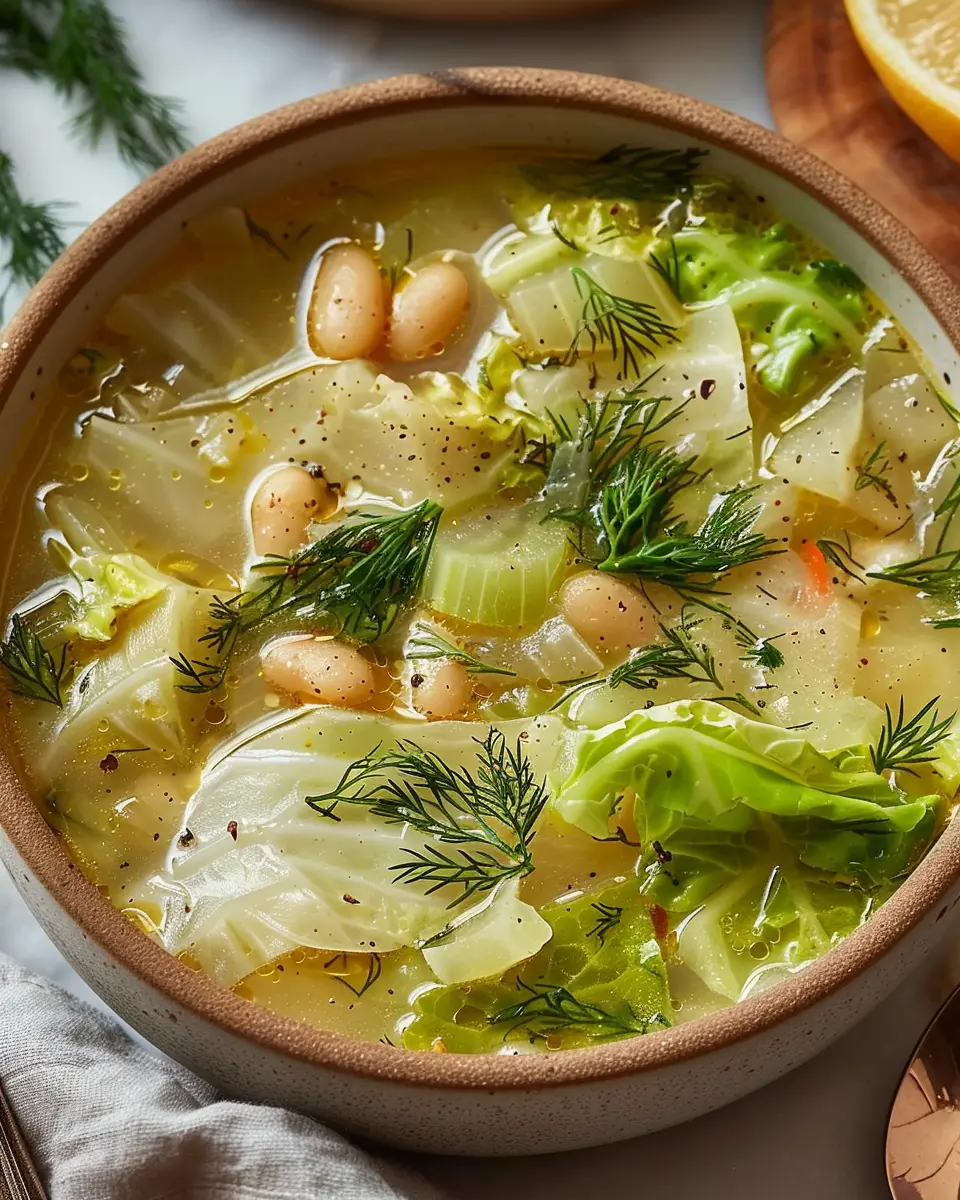 Lemon Dill Cabbage Soup: A Refreshing Twist with Turkey Bacon