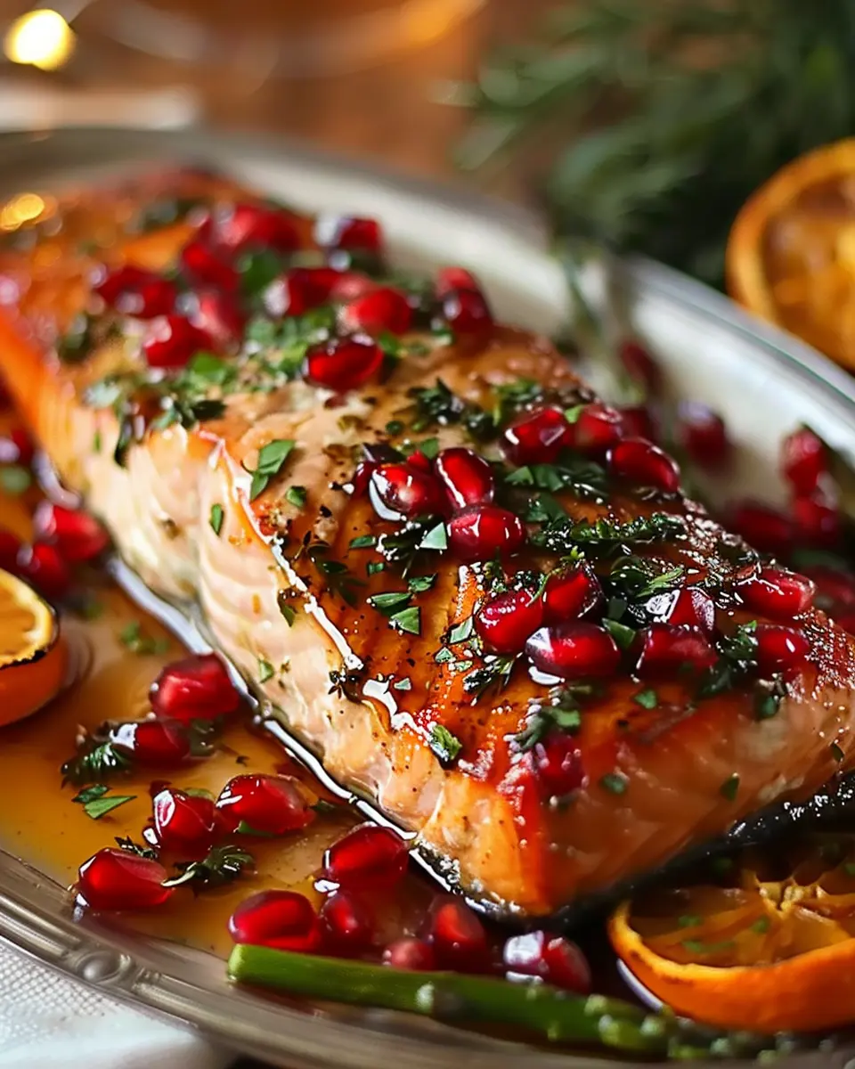 Pomegranate and Orange Glazed Salmon: A Juicy Delight for Dinner