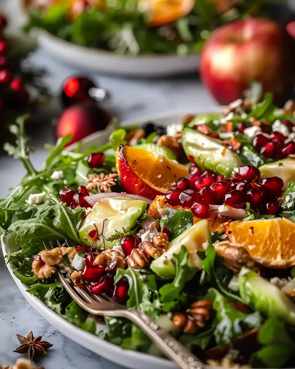 Winter Christmas Salad: Easy Festive Delight with Turkey Bacon and Chicken Ham