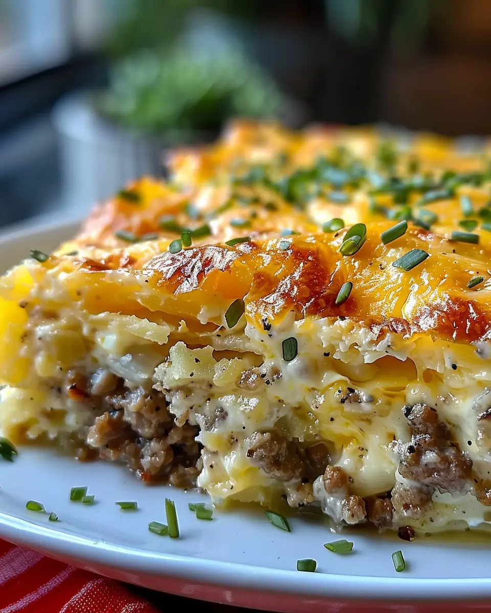 Sausage Egg Cream Cheese Hashbrown Casserole: Easy Family Delight