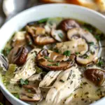 Comforting Rotisserie Chicken and Mushroom Soup