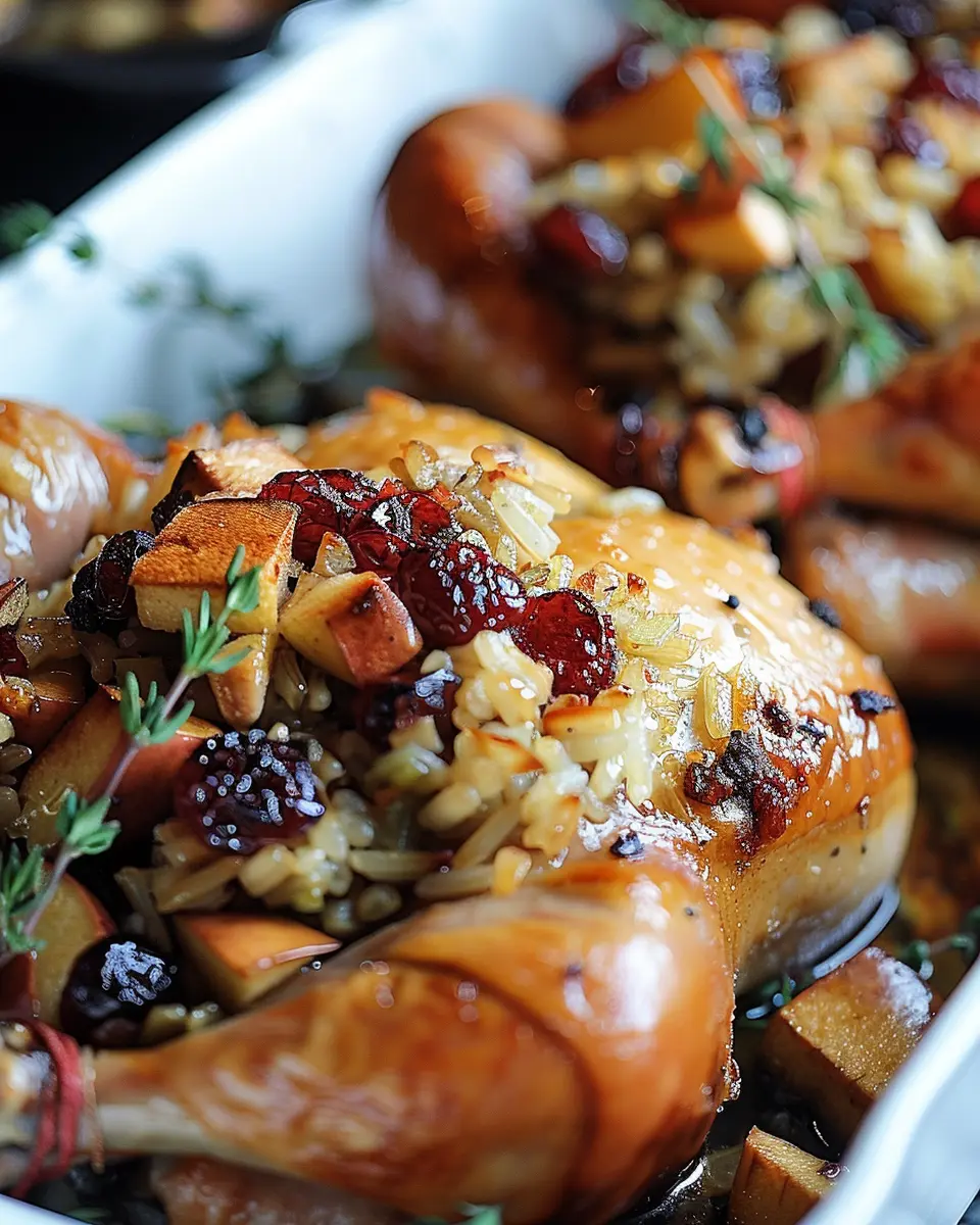 Cornish Hens with Apple-Cranberry Rice Stuffing: A Juicy Delight