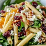Feta & Cranberry Penne Salad with Orange Vinaigrette