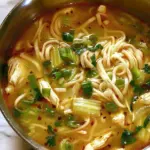 Ginger Scallion Chicken Noodle Soup