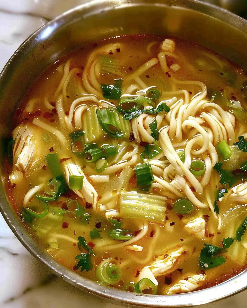 Ginger Scallion Chicken Noodle Soup: A Cozy Weeknight Delight