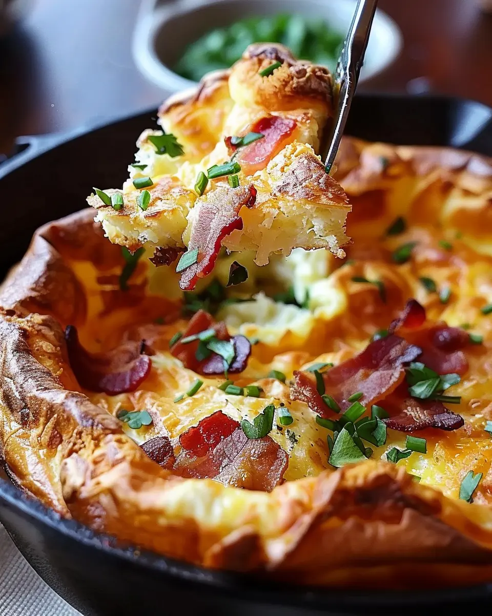 Savory Cheddar Turkey Bacon Dutch Baby: A Simple Indulgence