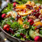 Christmas Salad with Honey Mustard Dressing