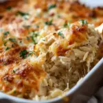 French Onion Chicken Orzo Casserole